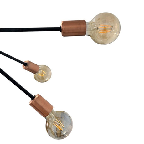 Lámpara de Techo Led Átomo Dorado y Negro 13x60cm Ajustable de Doce Luces - LAMPARAS DE TECHO | Bylmo