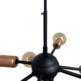 Lámpara de Techo Led Átomo Dorado y Negro 20x34cm Ajustable de Ocho Luces - LAMPARAS DE TECHO | Bylmo