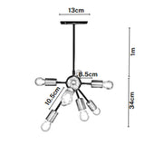 Lámpara de Techo Led Átomo Dorado y Negro 20x34cm Ajustable de Ocho Luces - LAMPARAS DE TECHO | Bylmo