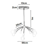 Lámpara de Techo Led Átomo Dorado y Negro 66x26cm Ajustable de Diez Luces - LAMPARAS DE TECHO | Bylmo