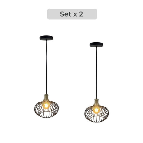Set x 2 Lámparas de Techo Led Palu Negro 25x23cm Ajustable de Una Luz - LAMPARAS DE TECHO | Bylmo