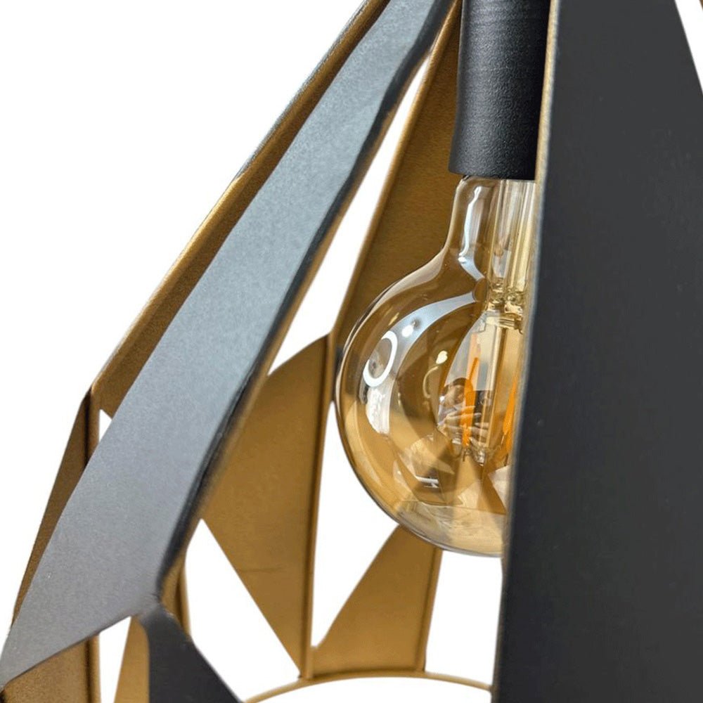 Set x 2 Lámparas de Techo Led Negro y Dorado 20x28cm Ajustable de Una Luz - LAMPARAS DE TECHO | Bylmo