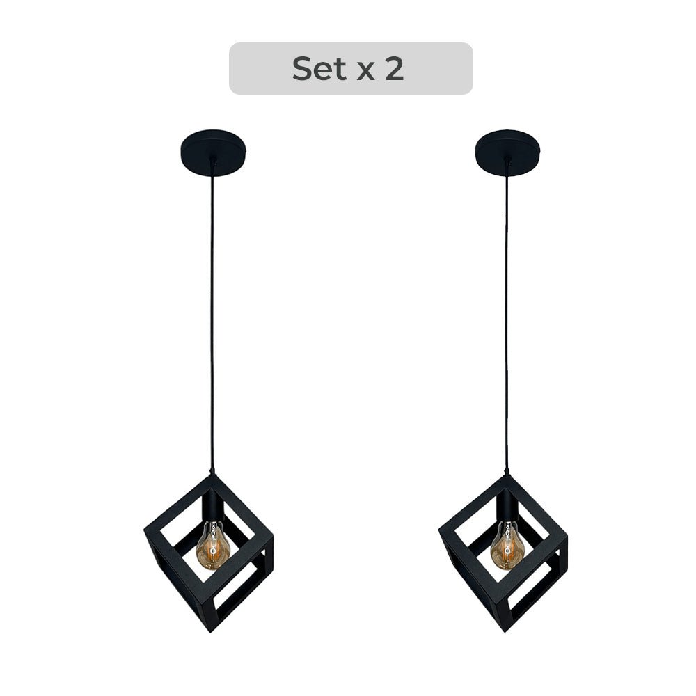 Set x 2 Lámparas de Techo Led Charlote Negro y Dorado 16.5x16.5cm Ajustable de Una Luz - LAMPARAS DE TECHO | Bylmo