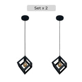Set x 2 Lámparas de Techo Led Charlote Negro y Dorado 16.5x16.5cm Ajustable de Una Luz - LAMPARAS DE TECHO | Bylmo