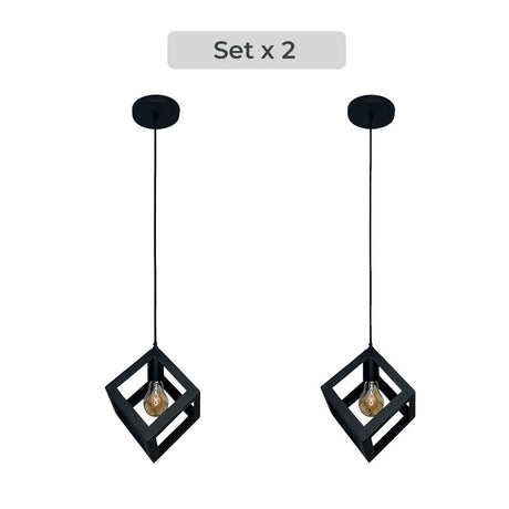 Set x 2 Lámparas de Techo Led Charlote Negro y Dorado 16.5x16.5cm Ajustable de Una Luz - LAMPARAS DE TECHO | Bylmo