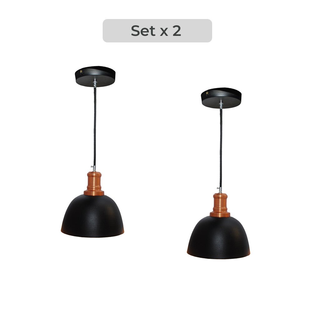 Set x 2 Lámparas de Techo Led Lynett Negro y Dorado 20x18cm Ajustable de Una Luz - LAMPARAS DE TECHO | Bylmo