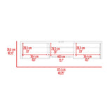 Repisa para TV Flotante Glen Fresno Europeo 125.1x26.8cm para TV Hasta 50 Pulgadas sin Cajones y con Ranuras para Cables - MUEBLES DE TV | Bylmo