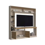 Centro de Entretenimiento Blaine Capri y Fresno Europeo 180x180.6cm para TV Hasta 70 Pulgadas sin Cajones - MUEBLES DE TV | Bylmo