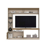 Centro de Entretenimiento Blaine Capri y Fresno Europeo 180x180.6cm para TV Hasta 70 Pulgadas sin Cajones - MUEBLES DE TV | Bylmo