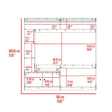 Centro de Entretenimiento Blaine Capri y Fresno Europeo 180x180.6cm para TV Hasta 70 Pulgadas sin Cajones - MUEBLES DE TV | Bylmo