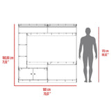 Centro de Entretenimiento Blaine Capri y Fresno Europeo 180x180.6cm para TV Hasta 70 Pulgadas sin Cajones - MUEBLES DE TV | Bylmo