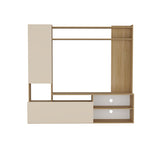Rack de TV Nolic Fresno Europeo y Capri 178.5x167cm para TV Hasta 60 Pulgadas sin Cajones y con Ranuras para Cables - MUEBLES DE TV | Bylmo