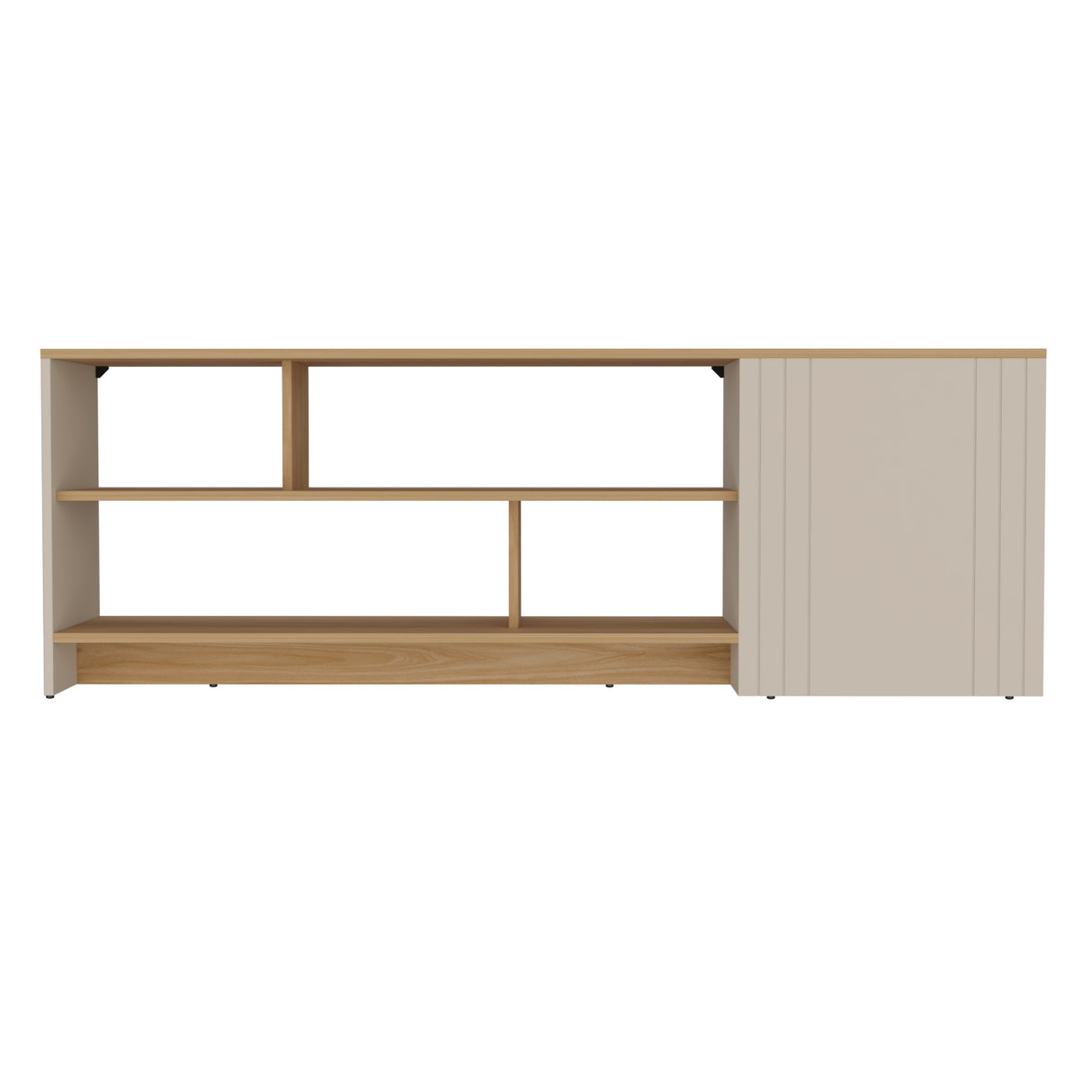 Rack de TV Arion Fresno Europeo y Capri 160x56cm para TV Hasta 65 Pulgadas sin Cajones - MUEBLES DE TV | Bylmo