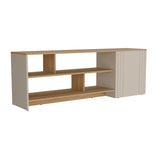 Rack de TV Arion Fresno Europeo y Capri 160x56cm para TV Hasta 65 Pulgadas sin Cajones - MUEBLES DE TV | Bylmo