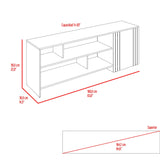 Rack de TV Arion Fresno Europeo y Capri 160x56cm para TV Hasta 65 Pulgadas sin Cajones - MUEBLES DE TV | Bylmo