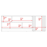 Rack de TV Arion Fresno Europeo y Capri 160x56cm para TV Hasta 65 Pulgadas sin Cajones - MUEBLES DE TV | Bylmo