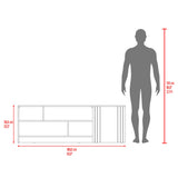 Rack de TV Arion Fresno Europeo y Capri 160x56cm para TV Hasta 65 Pulgadas sin Cajones - MUEBLES DE TV | Bylmo