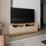 Rack de TV Holt Fresno Europeo y Capri 163x56cm para TV Hasta 50 Pulgadas sin Cajones - MUEBLES DE TV | Bylmo