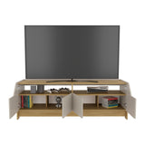Rack de TV Holt Fresno Europeo y Capri 163x56cm para TV Hasta 50 Pulgadas sin Cajones - MUEBLES DE TV | Bylmo