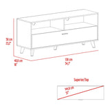 Rack de TV Patrick Tivoli y Milan 139x59cm para TV Hasta 60 Pulgadas sin Cajones y con Ranuras para Cables - MUEBLES DE TV | Bylmo