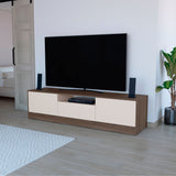 Rack de TV Niles Milan y Capri 200x50cm para TV Hasta 75 Pulgadas con Un Cajón y con Ranuras para Cables - MUEBLES DE TV | Bylmo