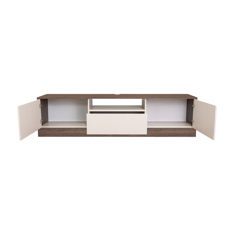 Rack de TV Niles Milan y Capri 200x50cm para TV Hasta 75 Pulgadas con Un Cajón y con Ranuras para Cables - MUEBLES DE TV | Bylmo