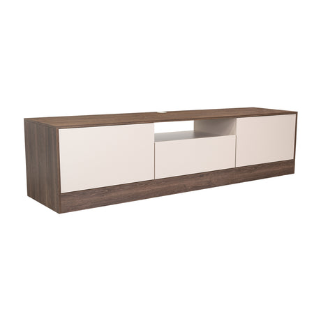 Rack de TV Niles Milan y Capri 200x50cm para TV Hasta 75 Pulgadas con Un Cajón y con Ranuras para Cables - MUEBLES DE TV | Bylmo