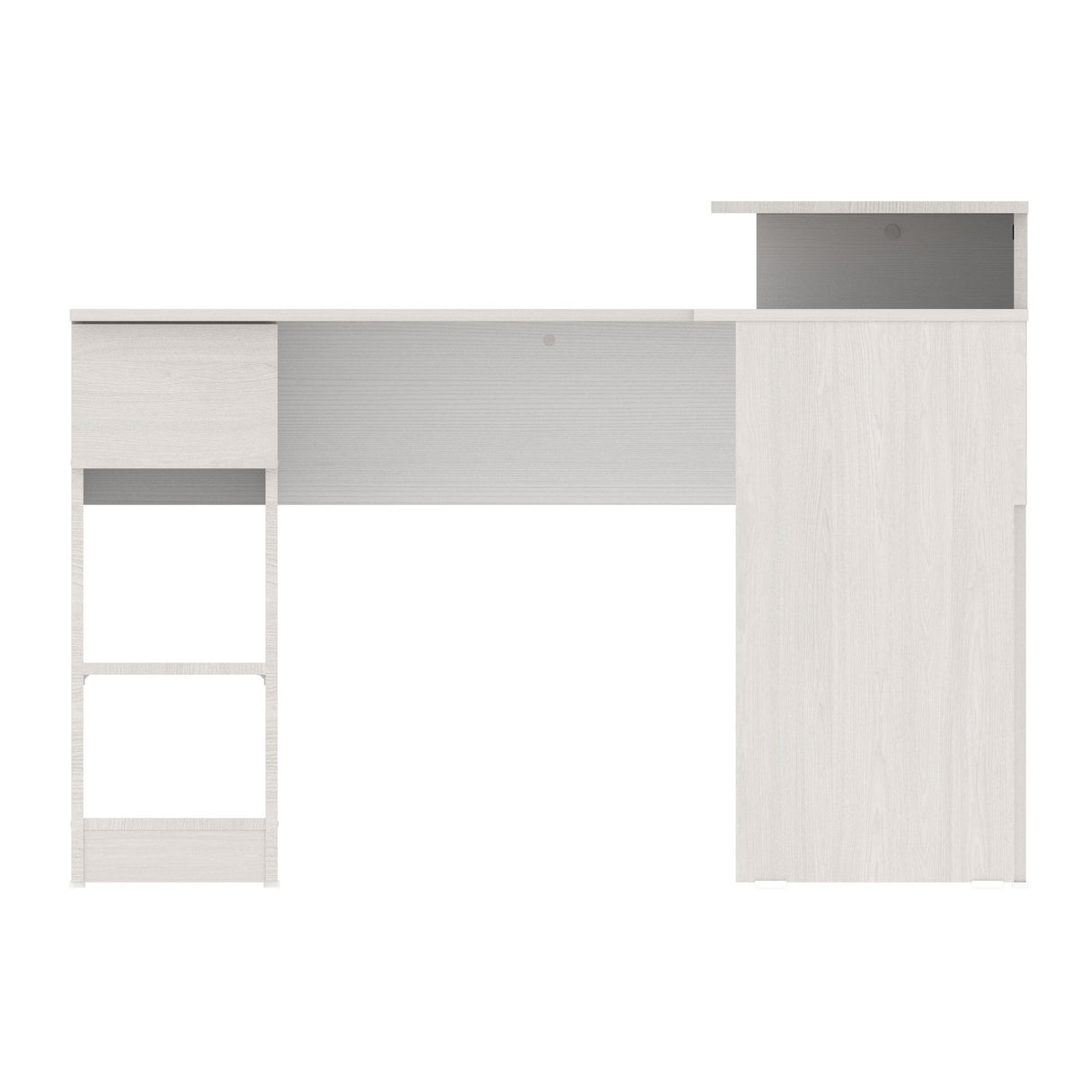Escritorio en L Tiby Niebla 122x73cm con Un Cajón - ESCRITORIOS | Bylmo