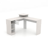 Escritorio en L Tiby Niebla 122x73cm con Un Cajón - ESCRITORIOS | Bylmo