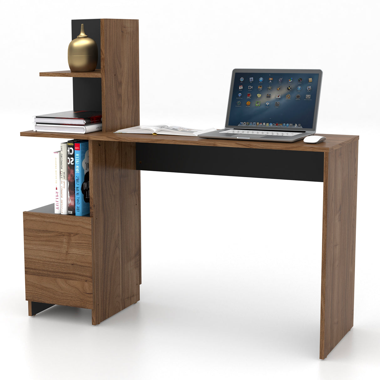 Escritorio Francia Gales 120x73cm con Un Cajón y con Organizador de Libros - ESCRITORIOS | Bylmo