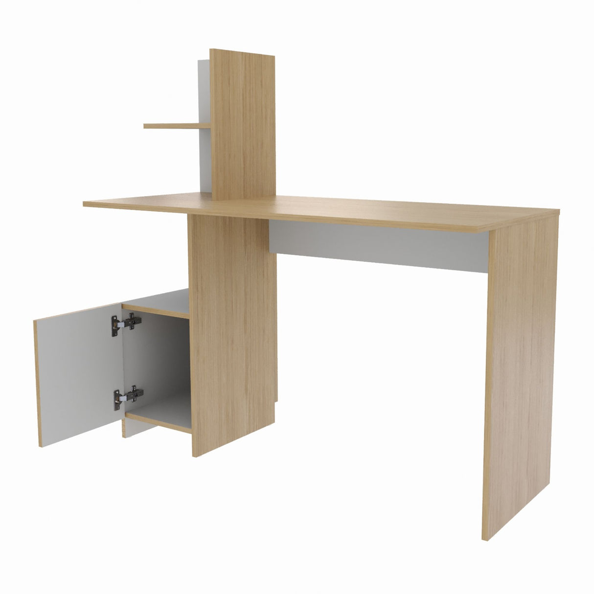 Escritorio Francia Rovere 120x73cm con Un Cajón y con Organizador de Libros - ESCRITORIOS | Bylmo