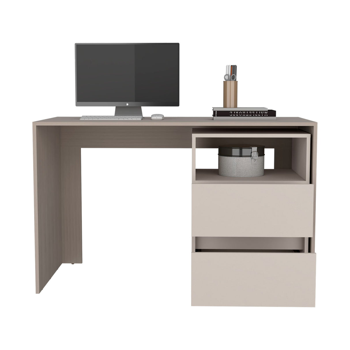 Escritorio Rookie Bardolino y Capri 60x75cm con Dos Cajones y con Organizador de Libros - ESCRITORIOS | Bylmo