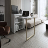 Escritorio Lesli Blanco 30x85.6cm sin Cajones y con Organizador de Libros - ESCRITORIOS | Bylmo