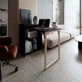 Escritorio Lesli Wengue 30x85.6cm sin Cajones y con Organizador de Libros - ESCRITORIOS | Bylmo