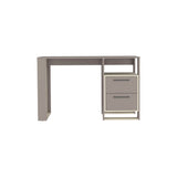 Escritorio Verlot Taupe Mallado 52x75cm con Dos Cajones y con Organizador de Libros - ESCRITORIOS | Bylmo