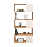 Biblioteca Noah Fresno y Capri 80x175cm Rectangular con Cuatro Entrepaños - BIBLIOTECAS Y ESTANTERIAS | Bylmo
