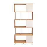 Biblioteca Noah Fresno y Capri 80x175cm Rectangular con Cuatro Entrepaños - BIBLIOTECAS Y ESTANTERIAS | Bylmo