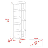 Biblioteca Rookie Bardolino 60x160cm Rectangular con Siete Entrepaños - BIBLIOTECAS Y ESTANTERIAS | Bylmo