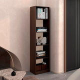 Estantería Upton Nogal y Toquilla 45x180.6cm Rectangular con Cuatro Entrepaños - BIBLIOTECAS Y ESTANTERIAS | Bylmo
