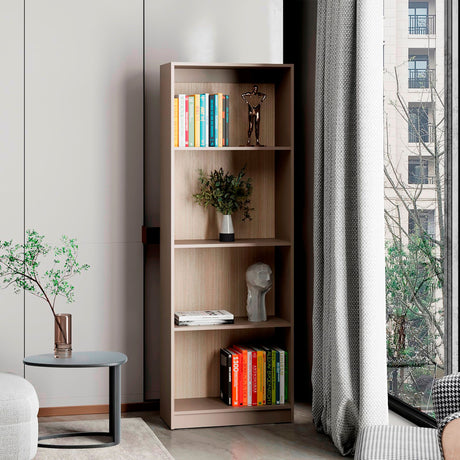 Estantería Verlot Taupe Mallado 62.8x180.6cm Rectangular con Tres Entrepaños - BIBLIOTECAS Y ESTANTERIAS | Bylmo