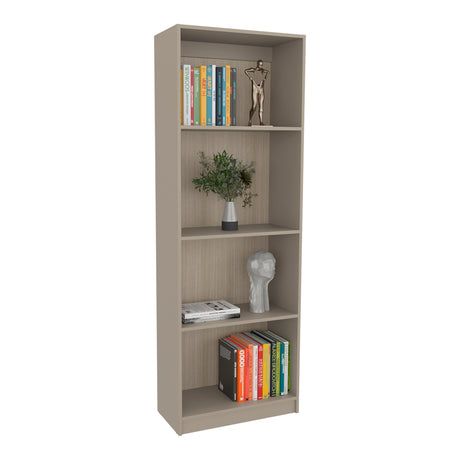 Estantería Verlot Taupe Mallado 62.8x180.6cm Rectangular con Tres Entrepaños - BIBLIOTECAS Y ESTANTERIAS | Bylmo