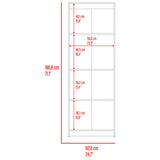 Estantería Verlot Taupe Mallado 62.8x180.6cm Rectangular con Tres Entrepaños - BIBLIOTECAS Y ESTANTERIAS | Bylmo
