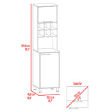 Alacena Attica Blanco y Capri 50x204cm con Dos Puertas y con Patas - ALACENAS Y MUEBLES MICROONDAS | Bylmo