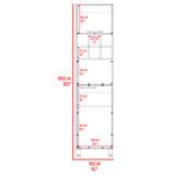 Alacena Attica Blanco y Capri 50x204cm con Dos Puertas y con Patas - ALACENAS Y MUEBLES MICROONDAS | Bylmo