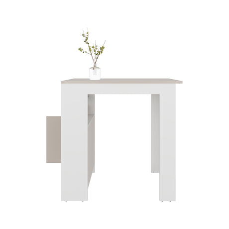 Isla de Cocina Attica Blanco y Capri 92x91.3cm con Cuatro Compartimientos - BARRAS Y MUEBLES AUXILIARES | Bylmo