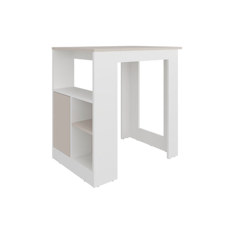 Isla de Cocina Attica Blanco y Capri 92x91.3cm con Cuatro Compartimientos - BARRAS Y MUEBLES AUXILIARES | Bylmo