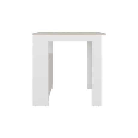 Isla de Cocina Attica Blanco y Capri 92x91.3cm con Cuatro Compartimientos - BARRAS Y MUEBLES AUXILIARES | Bylmo