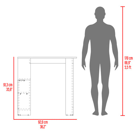 Isla de Cocina Attica Blanco y Capri 92x91.3cm con Cuatro Compartimientos - BARRAS Y MUEBLES AUXILIARES | Bylmo