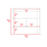 Isla de Cocina Burton Blanco y Taupe 103x90cm con Tres Compartimientos - BARRAS Y MUEBLES AUXILIARES | Bylmo