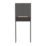 Ahorrador de Espacio para Baño Laurent Plomo y Duna 63.1x160cm con Dos Entrepaños y con Patas - OTROS MUEBLES PARA BANHO | Bylmo